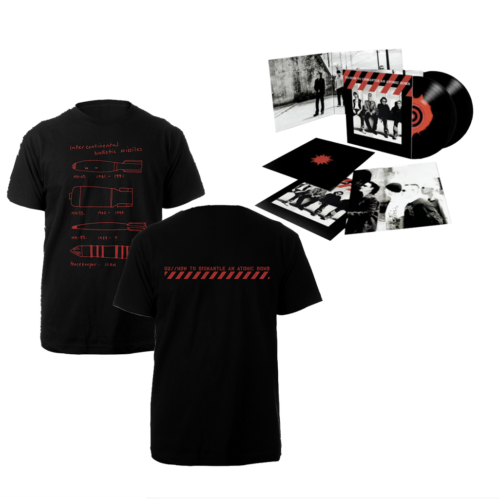 Intercontinental Tee + How To Dismantle An Atomic Bomb (20th Anniversary) Exclusive 2LP Black & Red Ink Spot Vinyl (Limited Edition)
