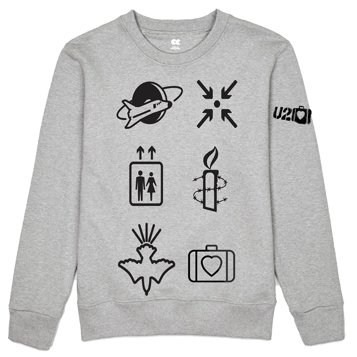 Elevation Symbols Grey Crewneck Sweatshirt