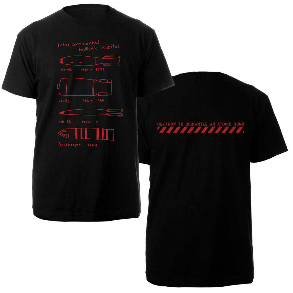 Intercontinental Tee + How To Dismantle An Atomic Bomb (20th Anniversary) Exclusive 2LP Black & Red Ink Spot Vinyl (Limited Edition)