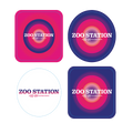 U2 UV Zoo Station Sticker Set