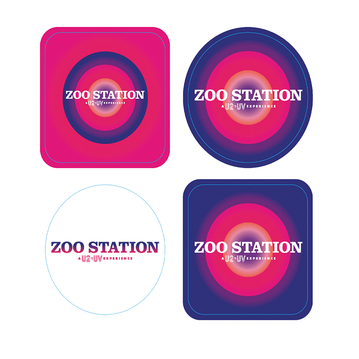U2 UV Zoo Station Sticker Set