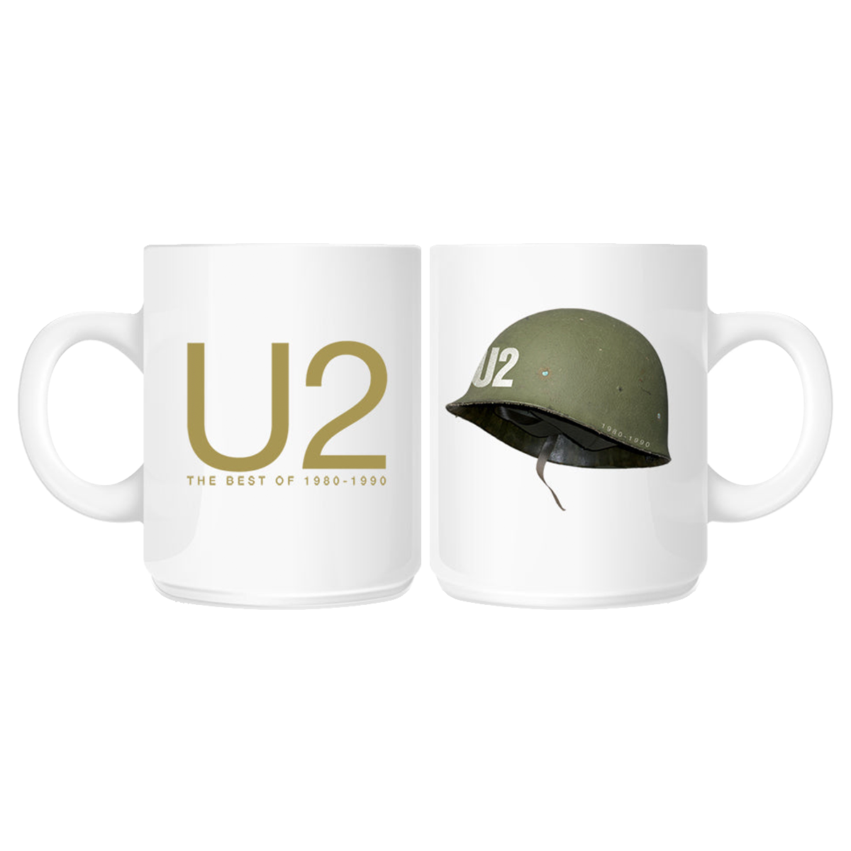 U2 The Best of 1980-1990 White Mug