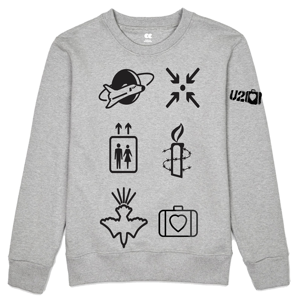 Elevation Symbols Grey Crewneck Sweatshirt